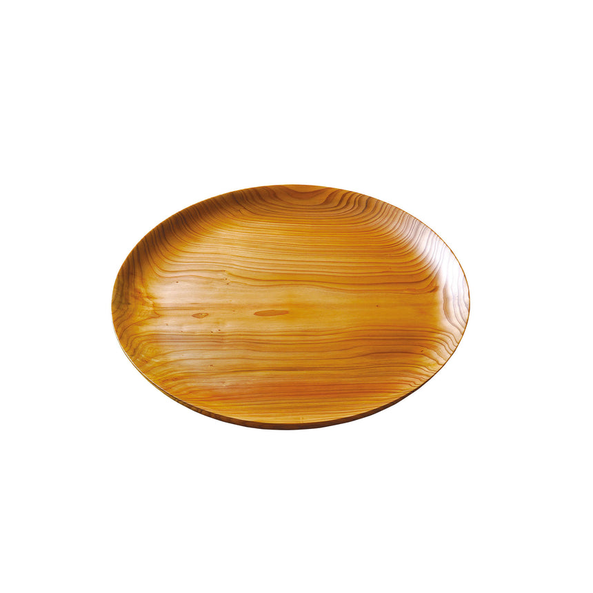 Large round cedar plate (clear)