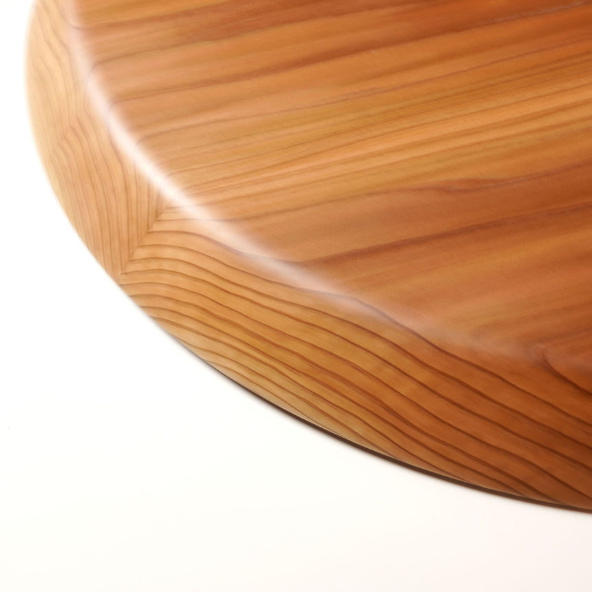 Large round cedar plate (clear)