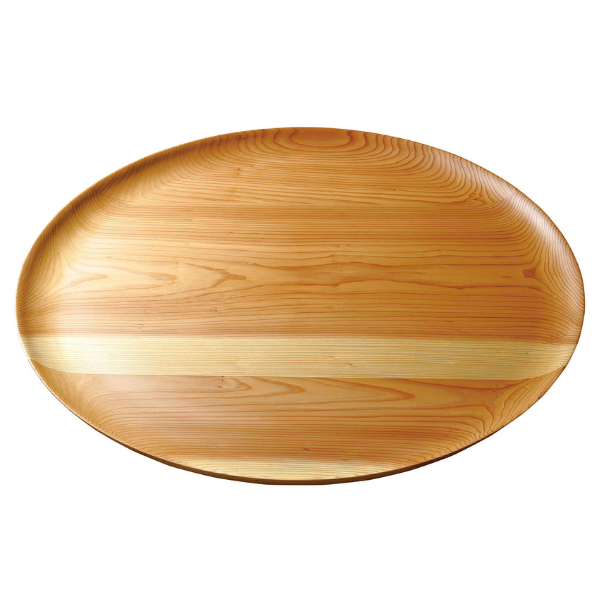 Large round cedar plate (clear)