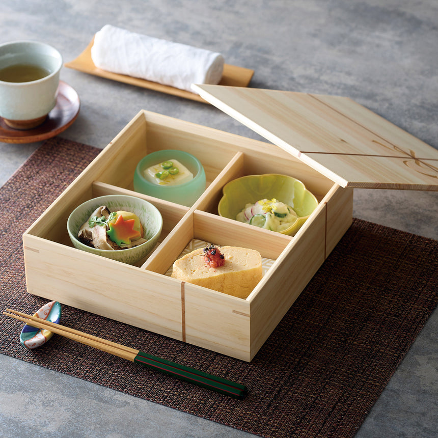 桧　縁(えにし)料理箱(4ッ仕切)