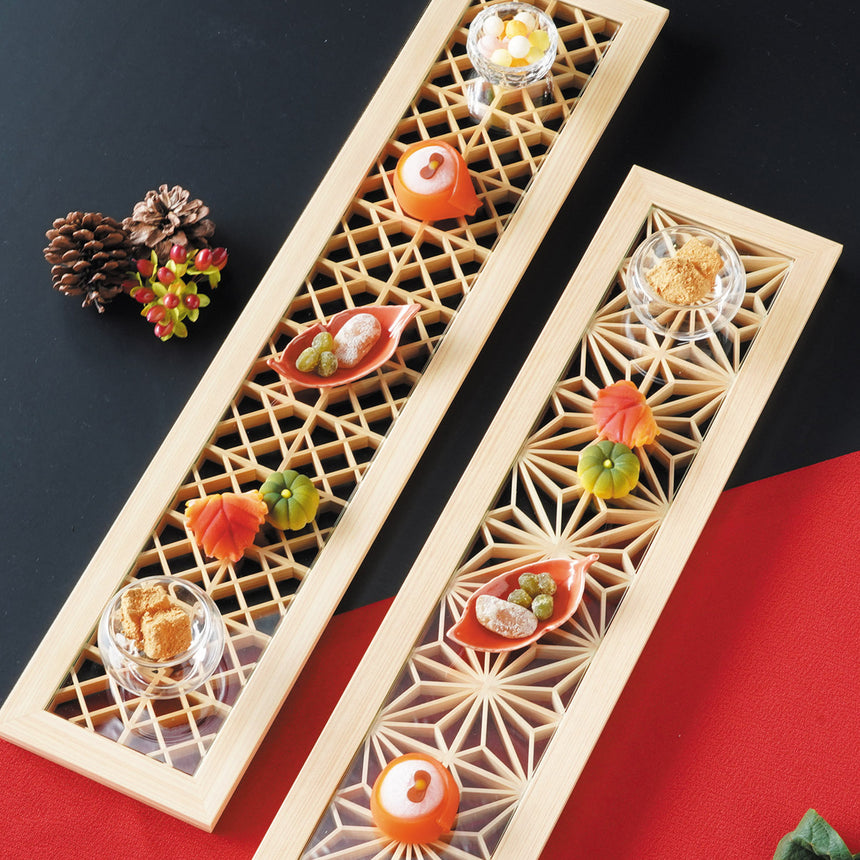 ひのき組子　長手膳