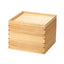 Plain wood multipurpose three-tiered food box