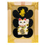 Lucky Celebration Frame No. 20 Parent and Child Maneki Neko (White Wood) with Metal Fittings