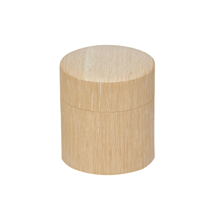 Wood grain tea canister Oak