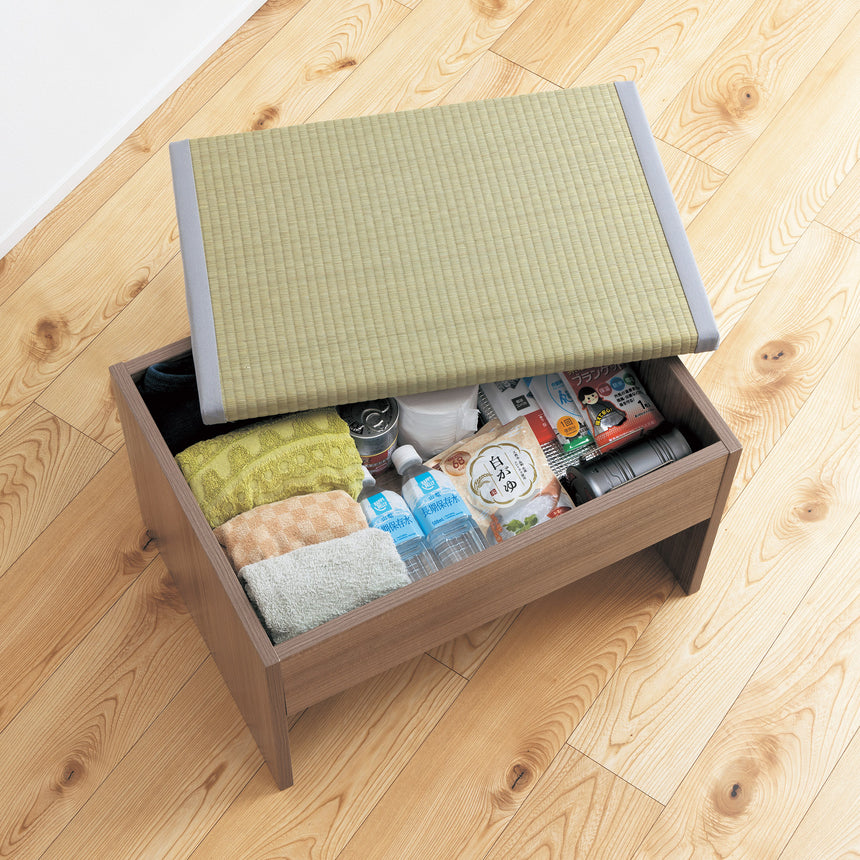 収納付 畳ベンチ グレー小