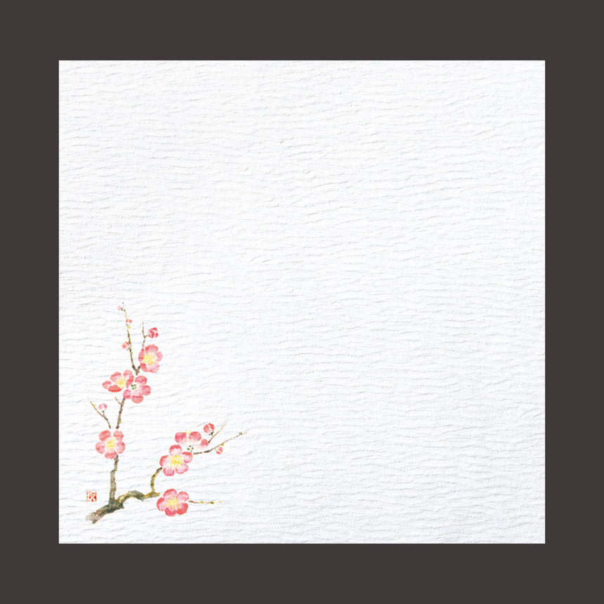 Crepe Hosho Washi 5-inch gourmet paper, plum, 100 sheets