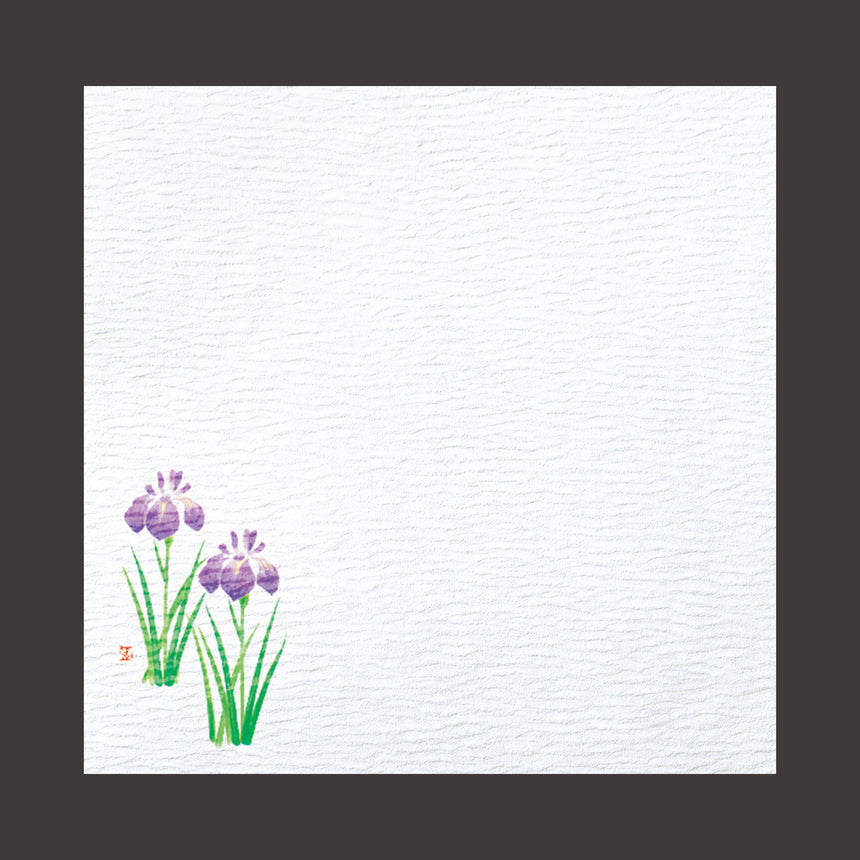 Crepe Hosho Washi 5-inch gourmet paper, Iris, 100 sheets