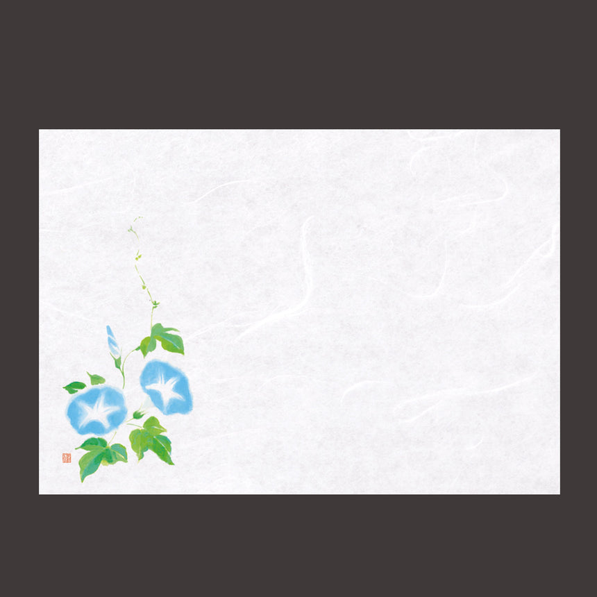 100 sheets of 100cm Unryu Washi paper mats, four seasons, morning glory