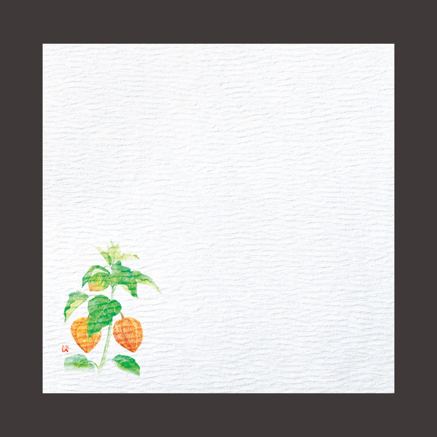 Crepe Hosho Washi 5-inch gourmet paper, ground cherries, 100 sheets