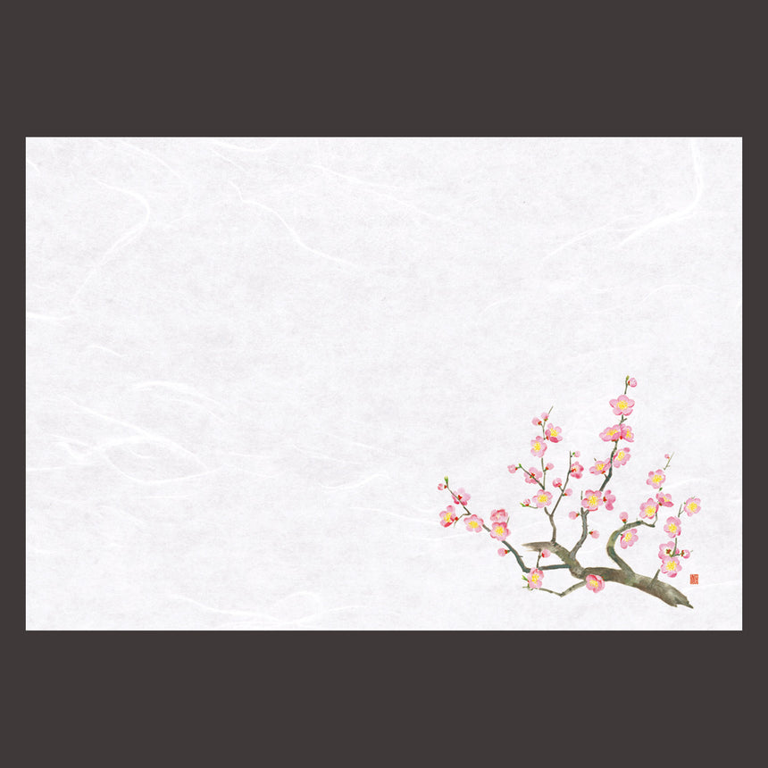 100 pieces of 150cm Unryu Washi Kaiseki Mat, Four Seasons, Plum