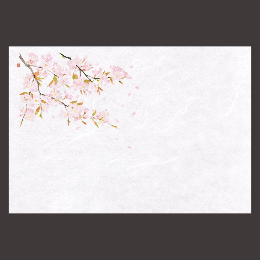 100 pieces of 150cm Unryu Washi Kaiseki Mat, Four Seasons, Sakura