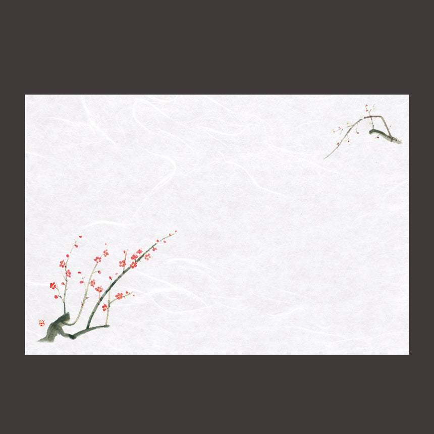100 pieces of Unryu washi paper kaiseki mat, Kotan, plum