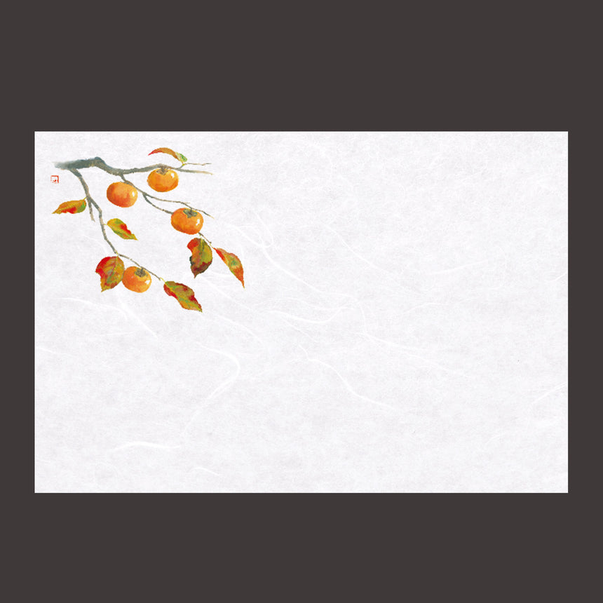 100 pieces of Unryu washi paper kaiseki mat, Kotan, persimmon