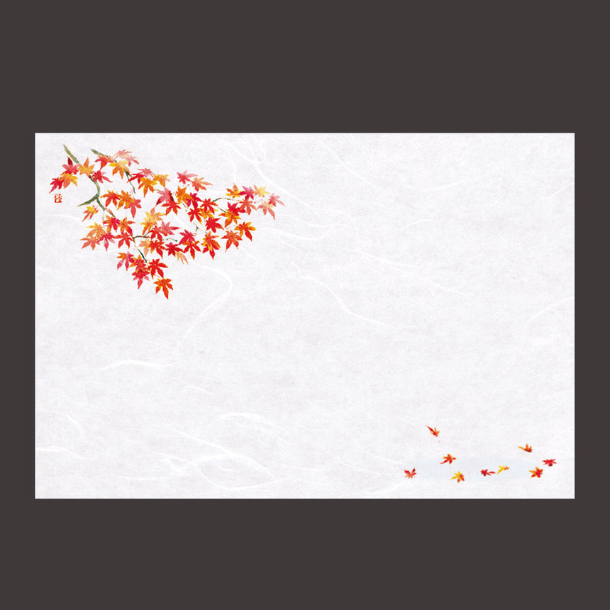 100 pieces of Unryu washi paper kaiseki mat, Kotan, autumn leaves