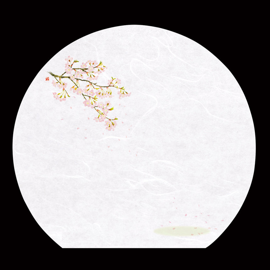100 pieces of 13-inch half-moon cloud dragon washi kaiseki mat, Kotan, Sakura