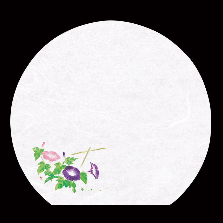 100 pieces of 13-cm half-moon cloud dragon washi kaiseki mat, Kotan, morning glory
