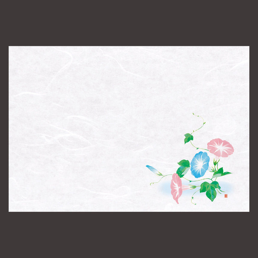 100 pieces of Unryu washi paper kaiseki mat, four seasons, morning glory