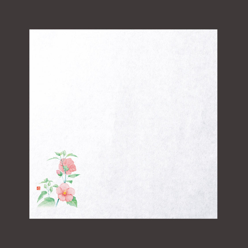四季耐油天紙 (小) 芙蓉 100枚