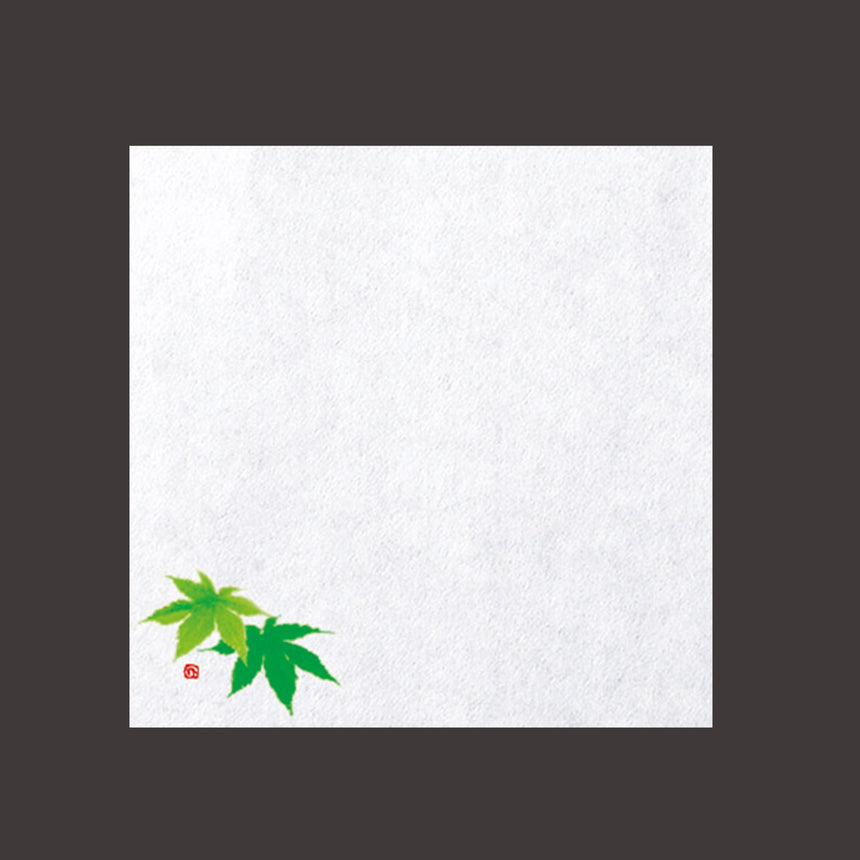 Mini oil-resistant paper, green maple leaf, 100 sheets