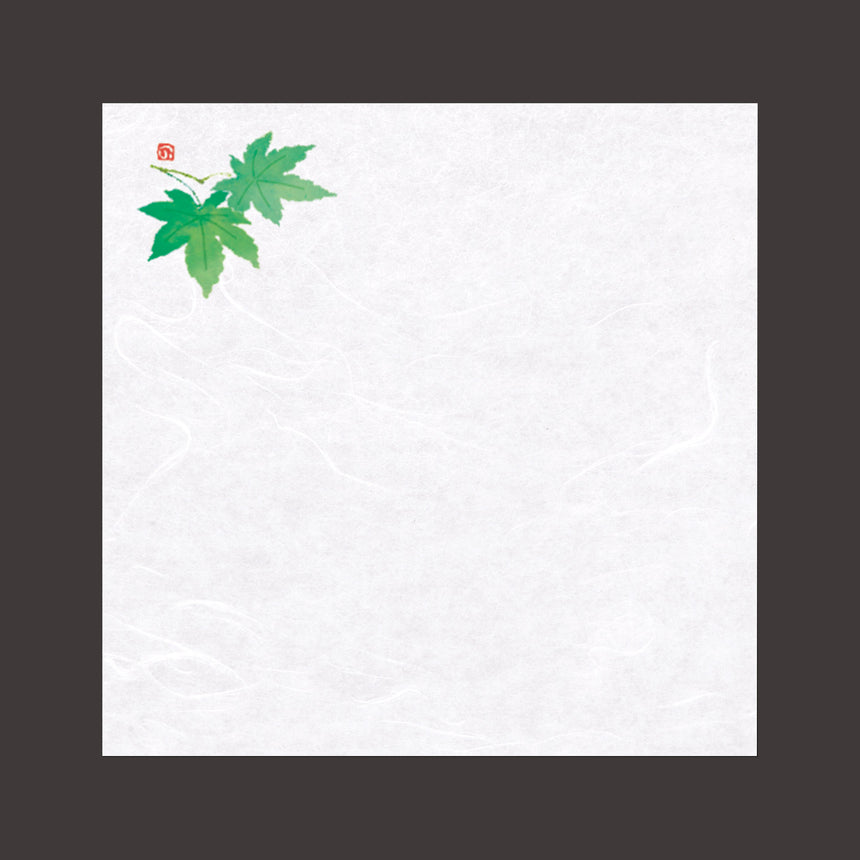 Unryu Washi Paper 4-inch Unryu Paper, Green Maple, 100 sheets