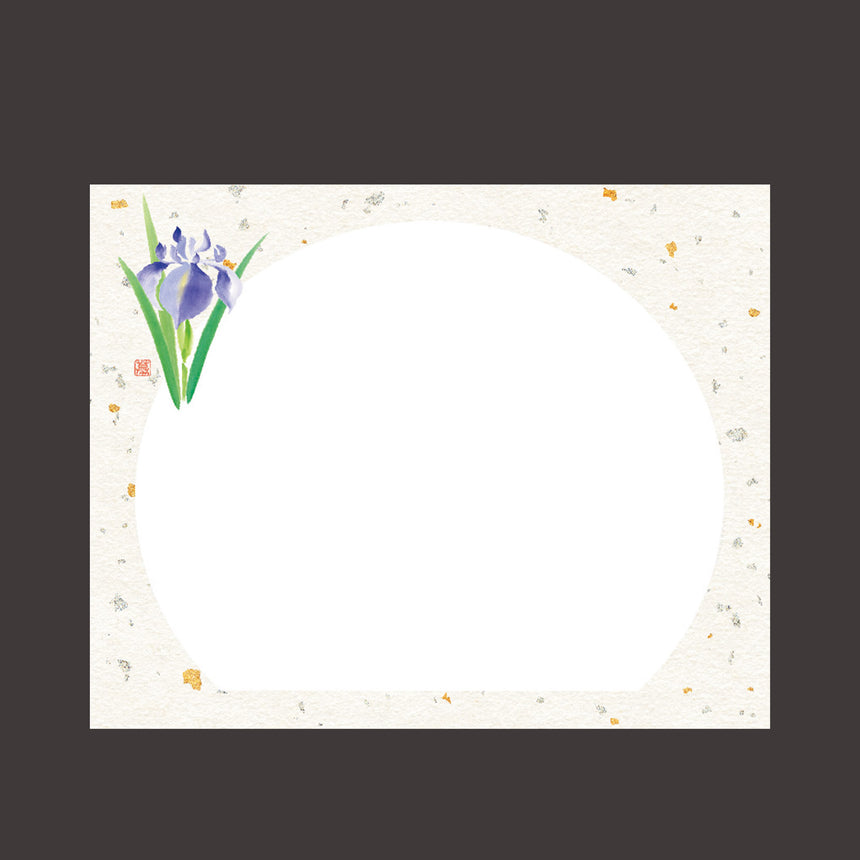 4×5寸　花うらら敷紙 菖蒲(100枚入）