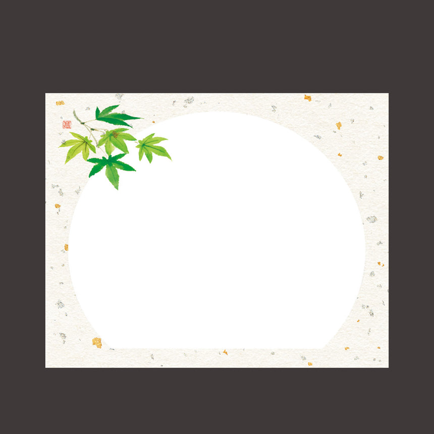4×5寸　花うらら敷紙 青もみじ （100枚入)