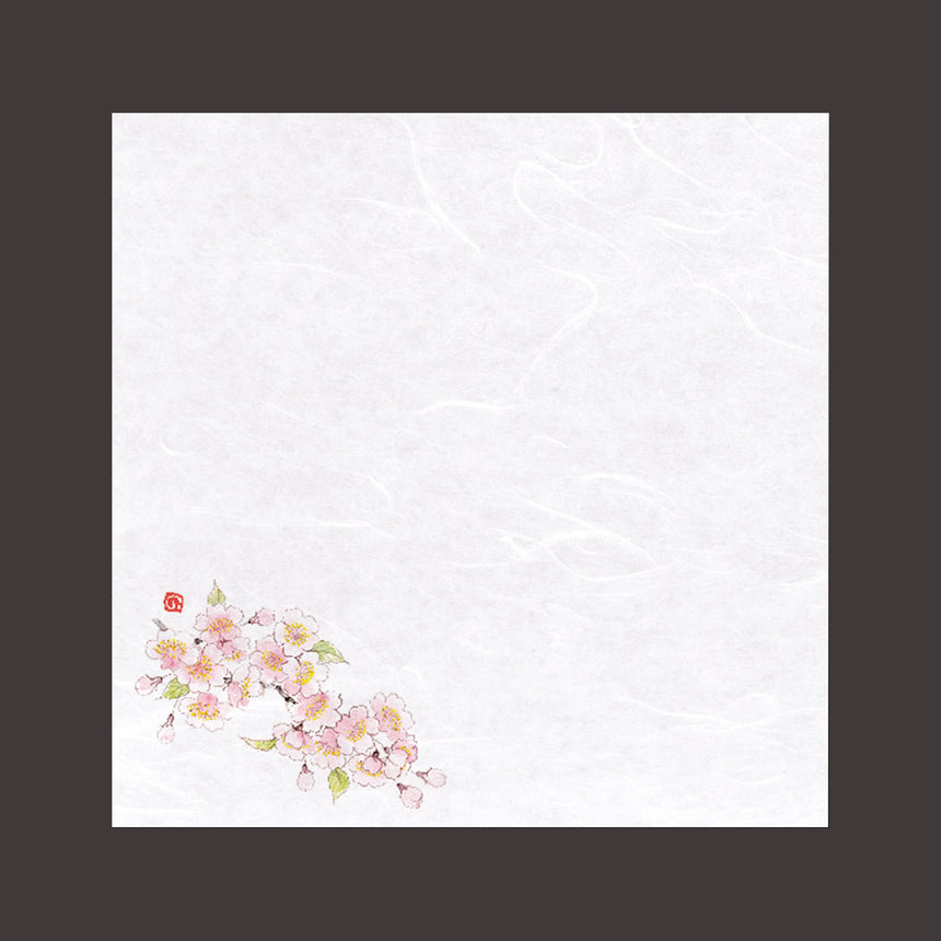 Unryu Washi Paper 4-inch Shikisai Unryu Paper, Sakura, 100 sheets