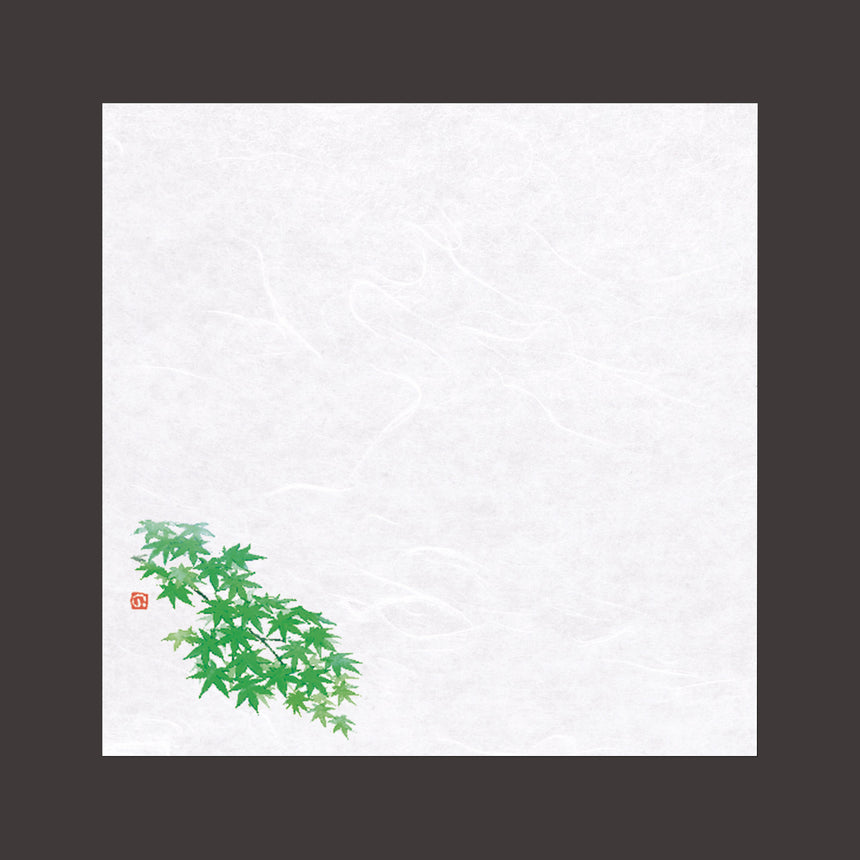 Unryu Washi Paper 4-inch Shikisai Unryu Paper, Green Maple, 100 sheets