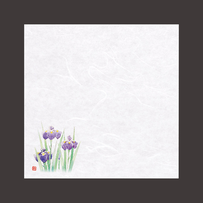 Unryu Washi Paper 4-inch Shikisai Unryu Paper, Iris, 100 sheets
