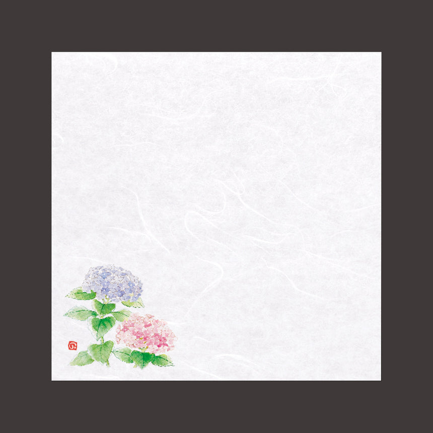 Unryu Washi Paper 4-inch Shikisai Unryu Paper, Hydrangea, 100 sheets