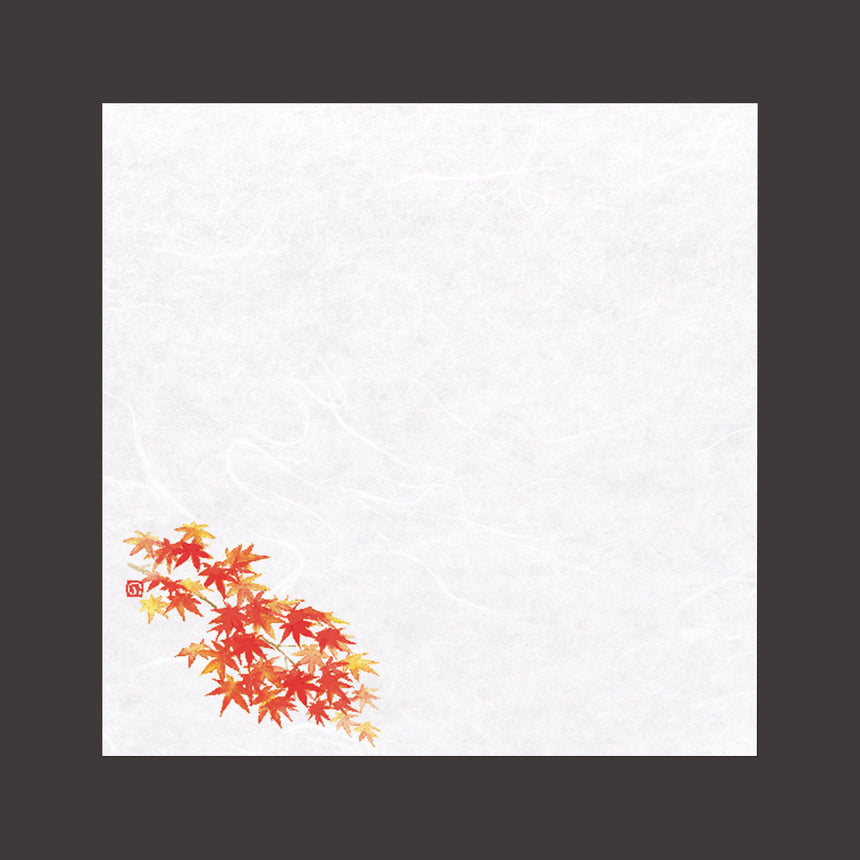 Unryu Washi Paper 4-inch Shikisai Unryu Paper, Red Maple, 100 Sheets