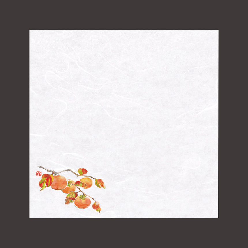 Unryu Washi Paper 4-inch Shikisai Unryu Paper Kaki 100 sheets