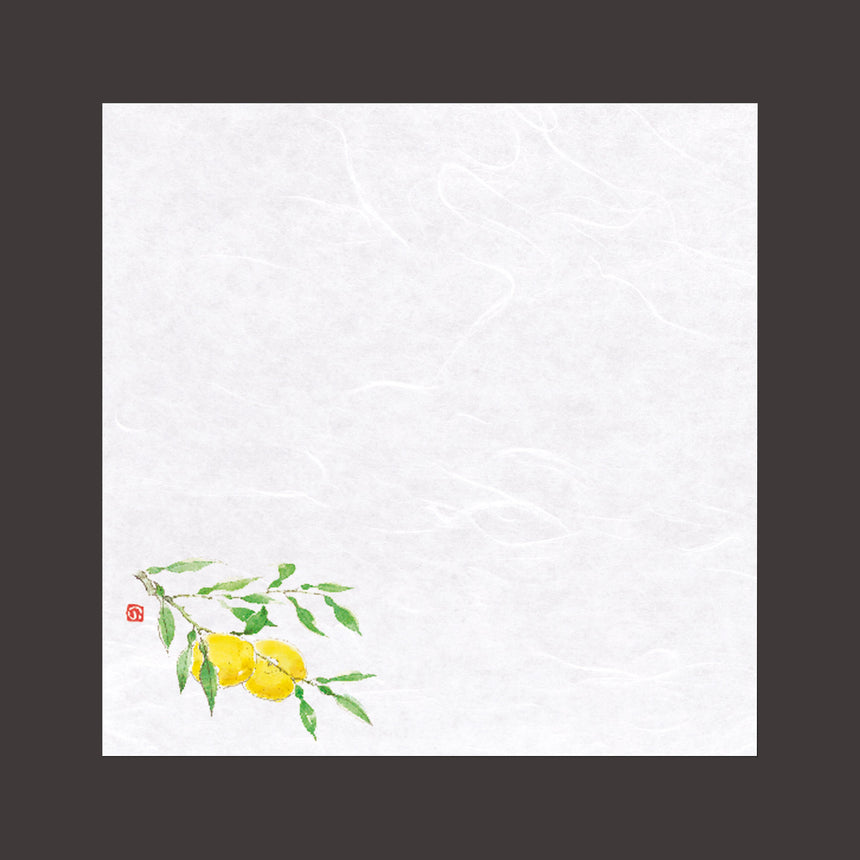 Unryu Washi Paper 4-inch Shikisai Unryu Paper, Yuzu, 100 sheets