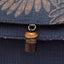 Indigo dyed macaron (two-way double pochette)