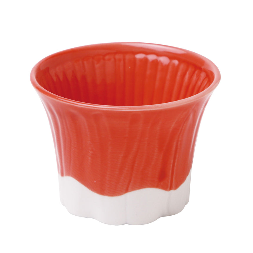 Mt. Fuji sake cup, red [boxed]