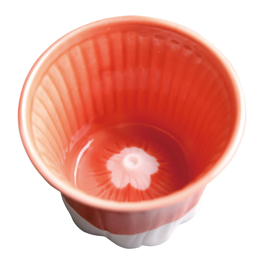 Mt. Fuji sake cup, red [boxed]