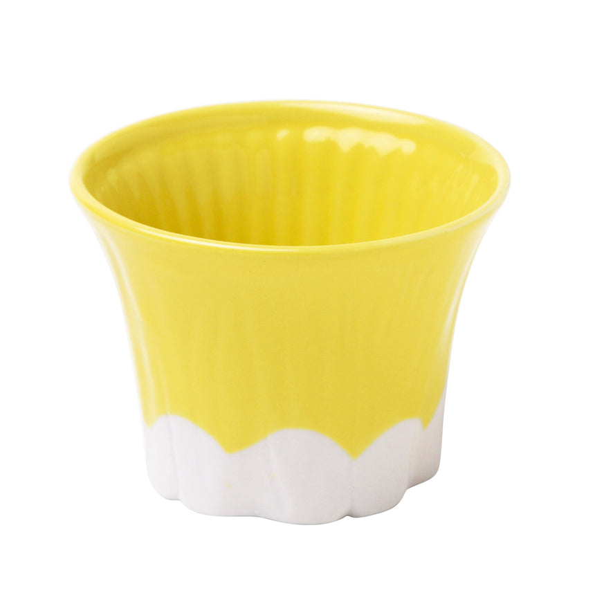 Mount Fuji sake cup, yellow [boxed]