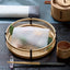 White Bamboo Senjiki Serving Dish, Round