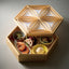 Hinoki hexagonal kumiko box (medium)