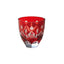 江戸切子　ロックグラス　松竹梅 (赤)