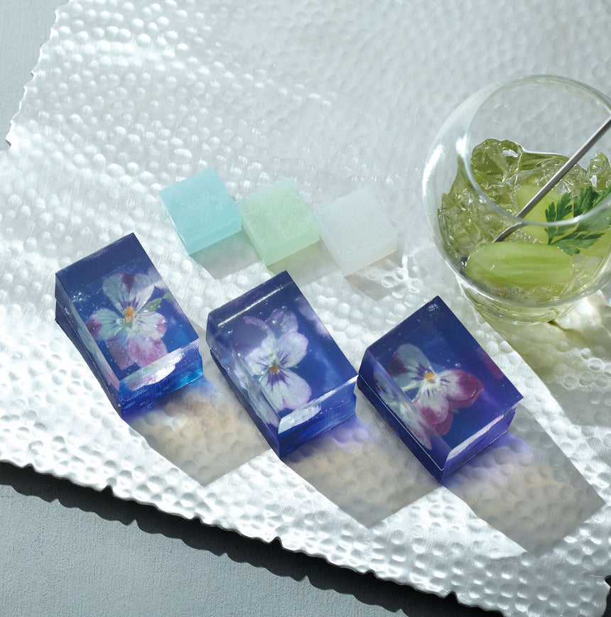 ステンレス槌目プレート　正角(マット)