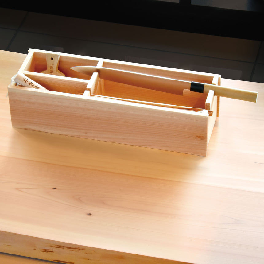 ひのき・包丁＆料理箸置き箱