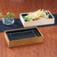 木製･天ぷら盛皿(ステンレス目皿付)　ライトブラウン/内黒