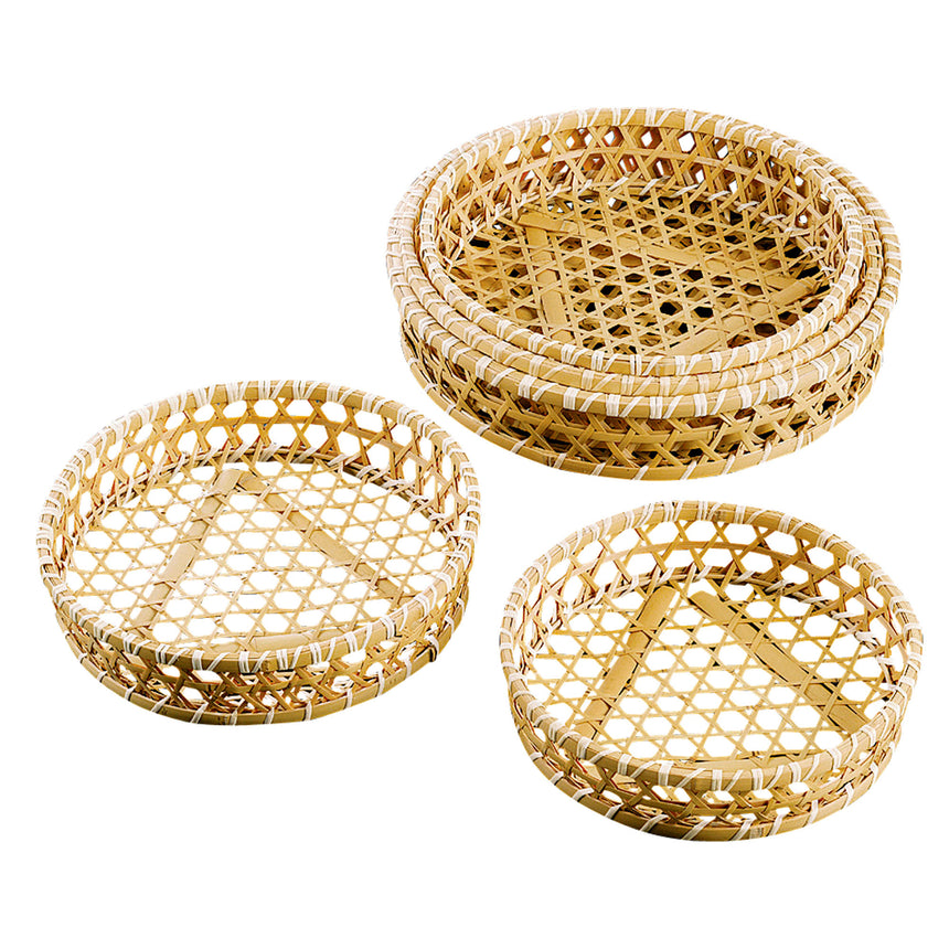 Bleached Bamboo Hors d'oeuvre Basket