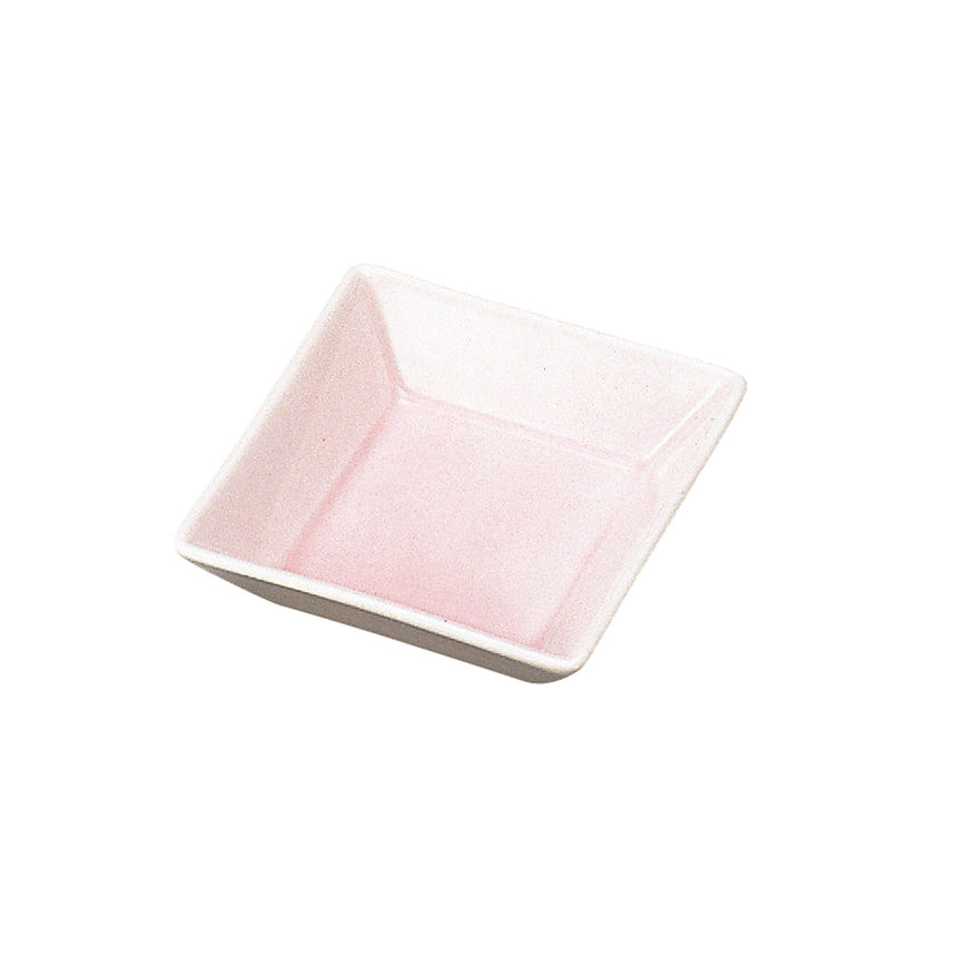 強化磁器正角皿(Ａ)　ピンク