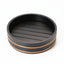 Natural wood serving bucket, black color (with strainer)