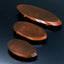 Cypress, footed tree ring plate, brown