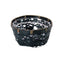 Yatara woven basket with acrylic bowl, black bamboo