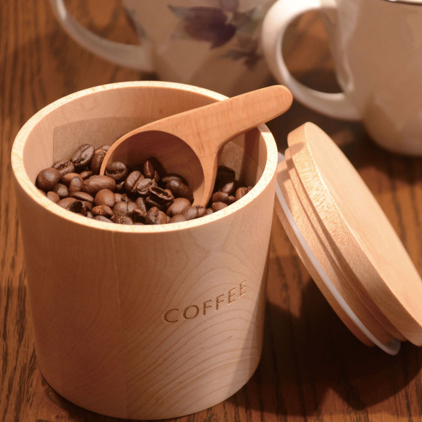 木製 コーヒーキャニスター  メープル
