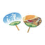 Decorative mini fan (double-sided PP laminate) Cool/wind chimes (50 pieces)